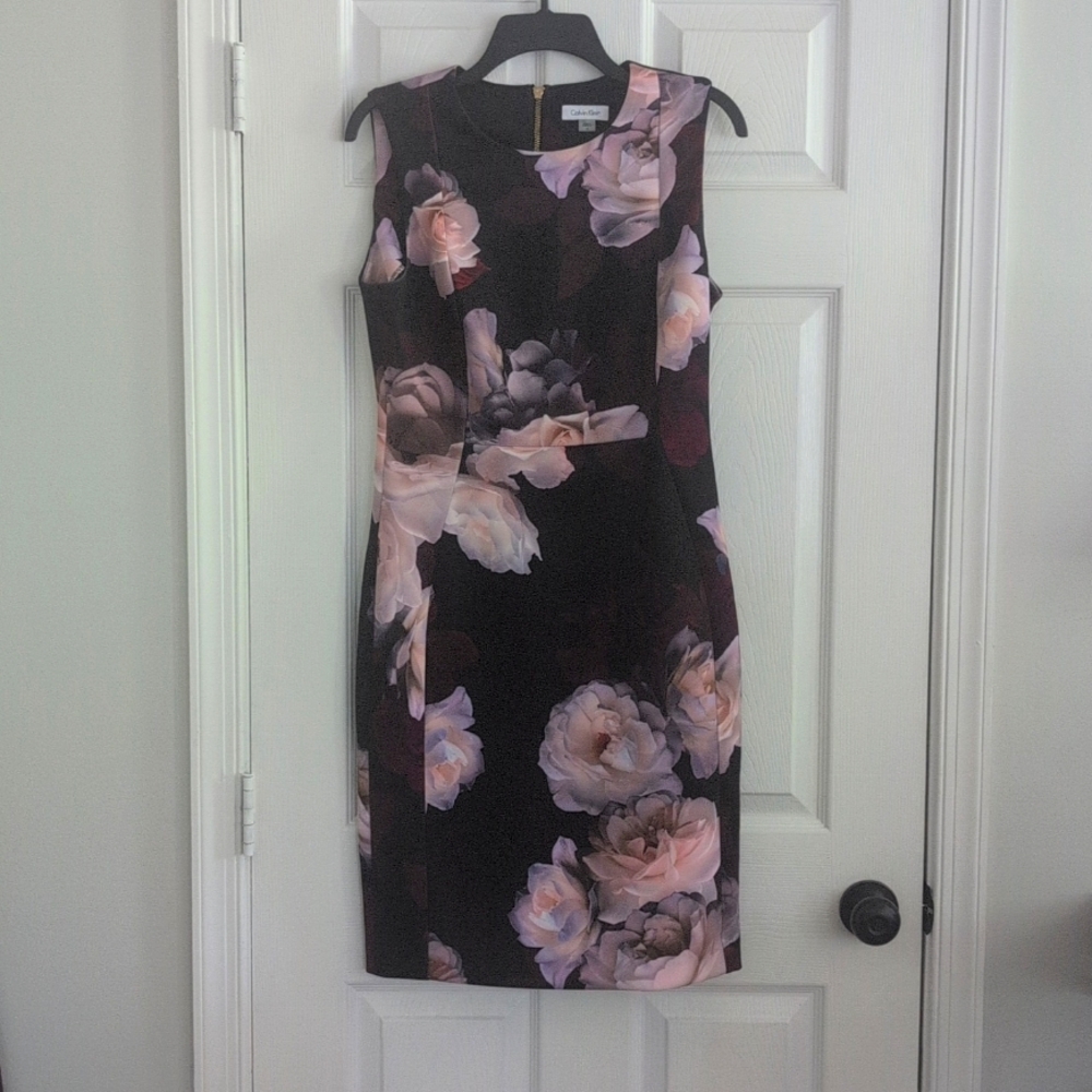 Floral Black and Pink Dress